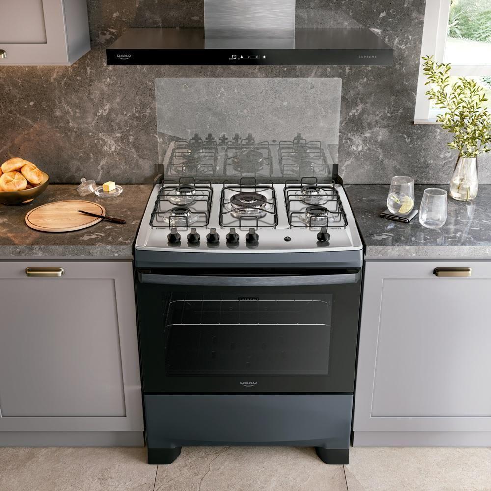 Fogão Dako 5 Bocas Mesa Inox Tripla Chama Supreme Titanium Bivolt - 8