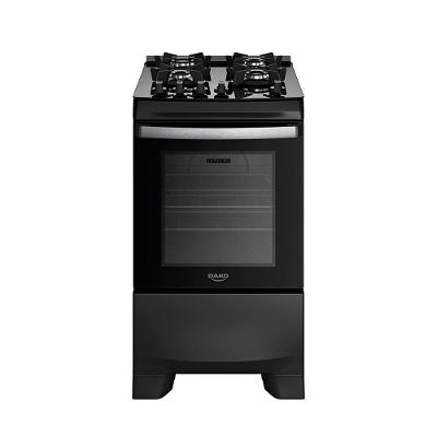 Fogão Dako 4 Bocas Com Mesa De Vidro Mega Chama Supreme Glass Preto Bivolt