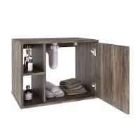 Conjunto Balcão C-cuba L38 E Espelheira Soft 600 Carvalho C-preto ônix Carvalho Dark - 3