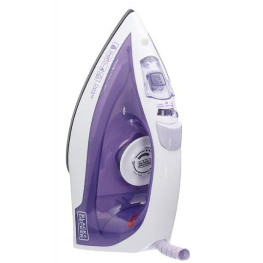 Ferro De Passar A Vapor Black Decker FX1050 Branco Com Roxo 220V - 1