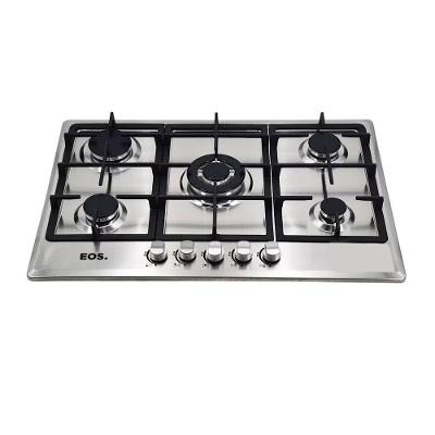 Fogão Cooktop Inox A Gás 5 Bocas 1 Dupla Ecg05 Bivolt - Eos B163916 Bivolt