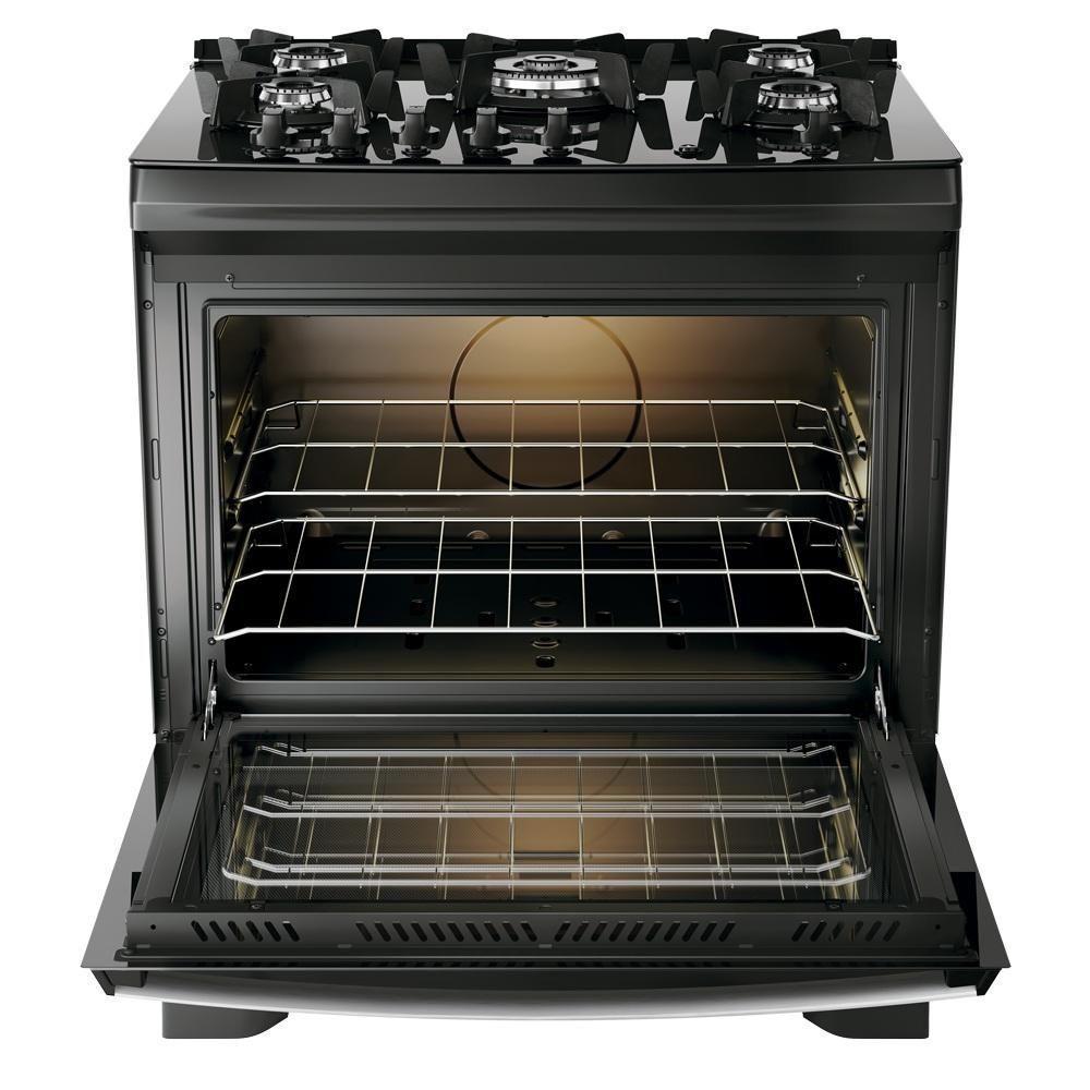 Fogão Dako 5 Bocas Com Mesa De Vidro Tripla Chama Supreme Glass Preto Bivolt - 6