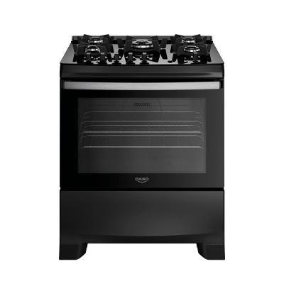 Fogão Dako 5 Bocas Com Mesa De Vidro Tripla Chama Supreme Glass Preto Bivolt