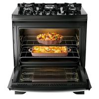 Fogão Dako 5 Bocas Com Mesa De Vidro Tripla Chama Supreme Glass Preto Bivolt - 7