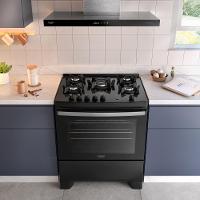 Fogão Dako 5 Bocas Com Mesa De Vidro Tripla Chama Supreme Glass Preto Bivolt - 8