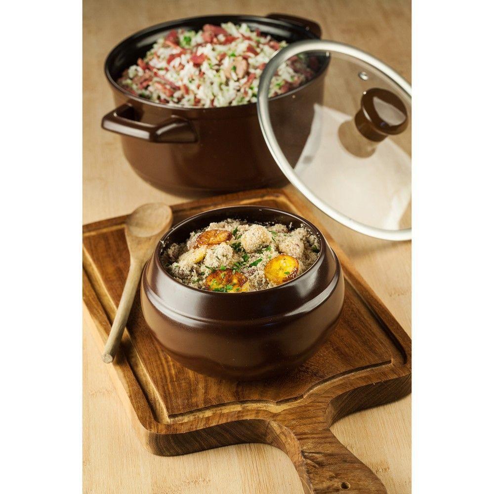 Jogo De Panelas De Cerâmica Smart Duo 5 Peças Chocolate Ceraflame - 7