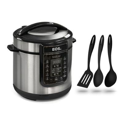 Panela de Pressão Elétrica Digital Eos Epp60di 6L 1000W Inox 220V