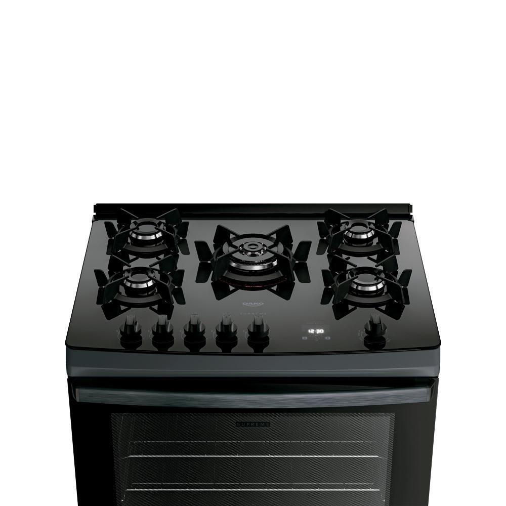 Fogão Dako 5 Bocas Com Mesa De Vidro Tripla Chama Supreme Timer Glass Titanium Bivolt - 3