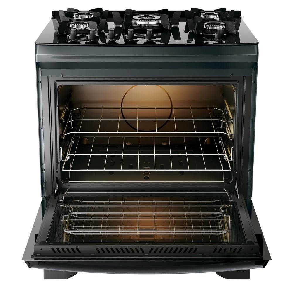 Fogão Dako 5 Bocas Com Mesa De Vidro Tripla Chama Supreme Timer Glass Titanium Bivolt - 7