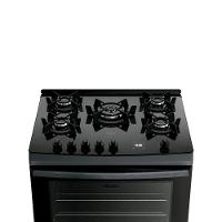 Fogão Dako 5 Bocas Com Mesa De Vidro Tripla Chama Supreme Timer Glass Titanium Bivolt - 3