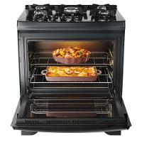 Fogão Dako 5 Bocas Com Mesa De Vidro Tripla Chama Supreme Timer Glass Titanium Bivolt - 8