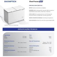 Freezer Refrigerador Inverter Horizontal Dupla Ação +8 A -22ºc 543l Da550if Tech Bivolt - Metalfrio Bivolt - 7