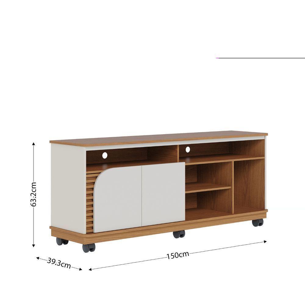 Rack Para Tv Até 65 Jurerê 2 Portas Colibri Freijo/off White Matte - 4