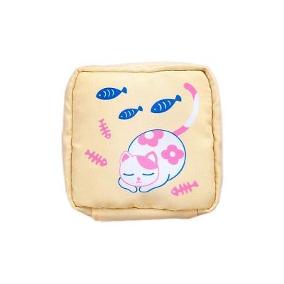 Necessaire Feminina Porta Absorvente Cosméticos Pequeno Amarelo
