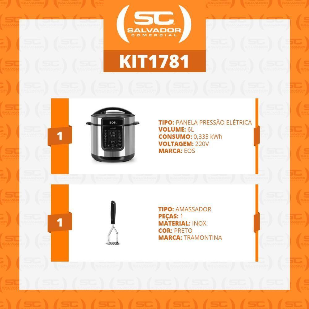 Panela De Pressão Elétrica Digital Epp60di 220v Eos Com Amassador De Batata E Feijão Tramontina 220v - 3