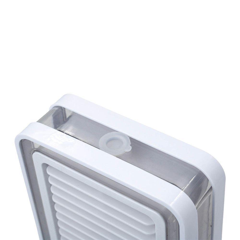 Ventilador Portatil Umidifcador Luminaria Usb De Mesa 3 Velocidades Branco - 6