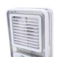 Ventilador Portatil Umidifcador Luminaria Usb De Mesa 3 Velocidades Branco - 5