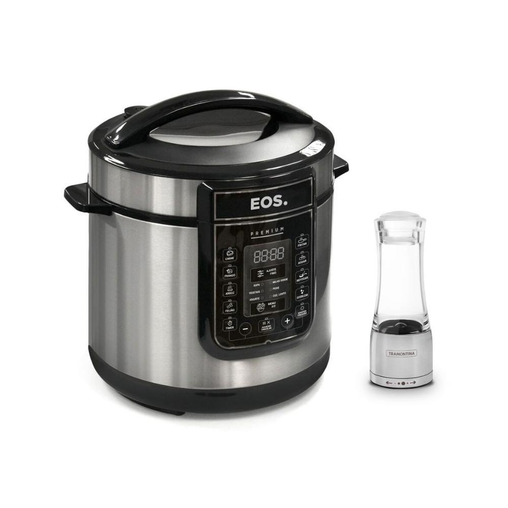 Panela De Pressão Elétrica Digital Epp60di 220v Eos Com Moedor Sal Ou Pimenta Realce G Tramontina 220v - 1