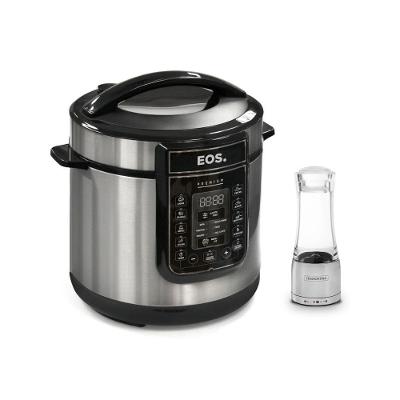 Kit Panela de Pressão Elétrica Digital Eos EPP60DI 6L 1000W Inox 220V