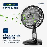 Ventilador Mondial Vt-30nb 30cm Preto Com Prata 127 V - 3