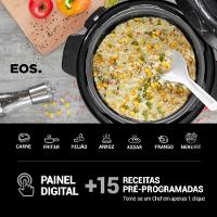 Panela De Pressão Elétrica Caçarola Multicooker Multiuso Digital Inox 6l Epp60di 220v - Eos 220v - 3