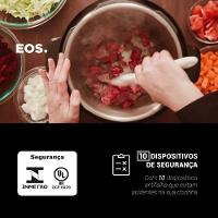 Panela De Pressão Elétrica Caçarola Multicooker Multiuso Digital Inox 6l Epp60di 220v - Eos 220v