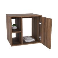 Conjunto Balcão C-cuba L38 E Espelheira Soft 500 Carvalho Dark C-preto ônix Nogal - 3