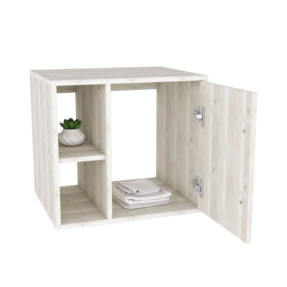 Conjunto Balcão C-cuba L38 E Espelheira Soft 500 Nogal C-preto ônix Snow - 3