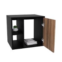 Conjunto Balcão C-cuba L38 E Espelheira Soft 500 Preto ônix C-carvalho Dark Preto ônix C-nogal - 3