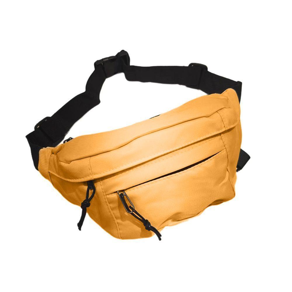 Pochete Bolsa Grande Transversal Ajustável Lisa Celular Dinheiro Laranja - 1