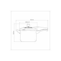 Panela De Pressão Tramontina 6 Litros Grande Vancouver Effect Vermelha - 3