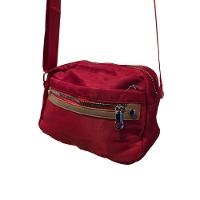 Pochete Bolsa Transversal Retangular Alça Ajustável Casual Lisa Vinho - 1