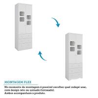 Jogo De Quarto Infantil Uli Guarda Roupa 2 Portas E Berço Branco Brilho - Móveis Peroba - 2