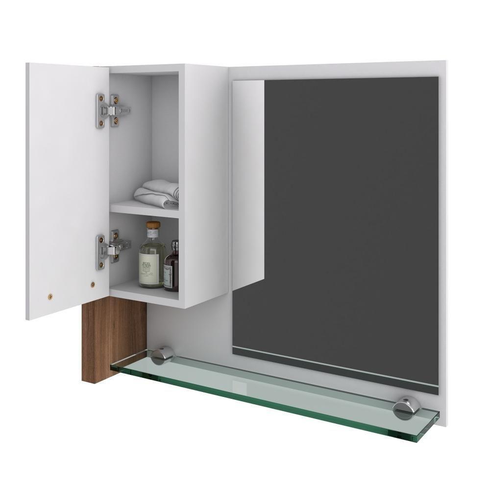 Conjunto Balcão C-cuba L38 E Espelheira Legno 650 Branco Chess C-carvalho Dark Branco Chess C-nogal - 3