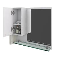 Conjunto Balcão C-cuba L38 E Espelheira Legno 650 Branco Chess C-preto ônix Branco Chess C-snow - 3