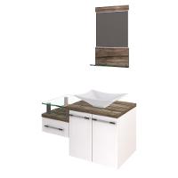 Conjunto Balcão C-cuba L38 E Espelheira Legno 831 Branco Chess C-carvalho Branco Chess C-carvalho Dark - 2