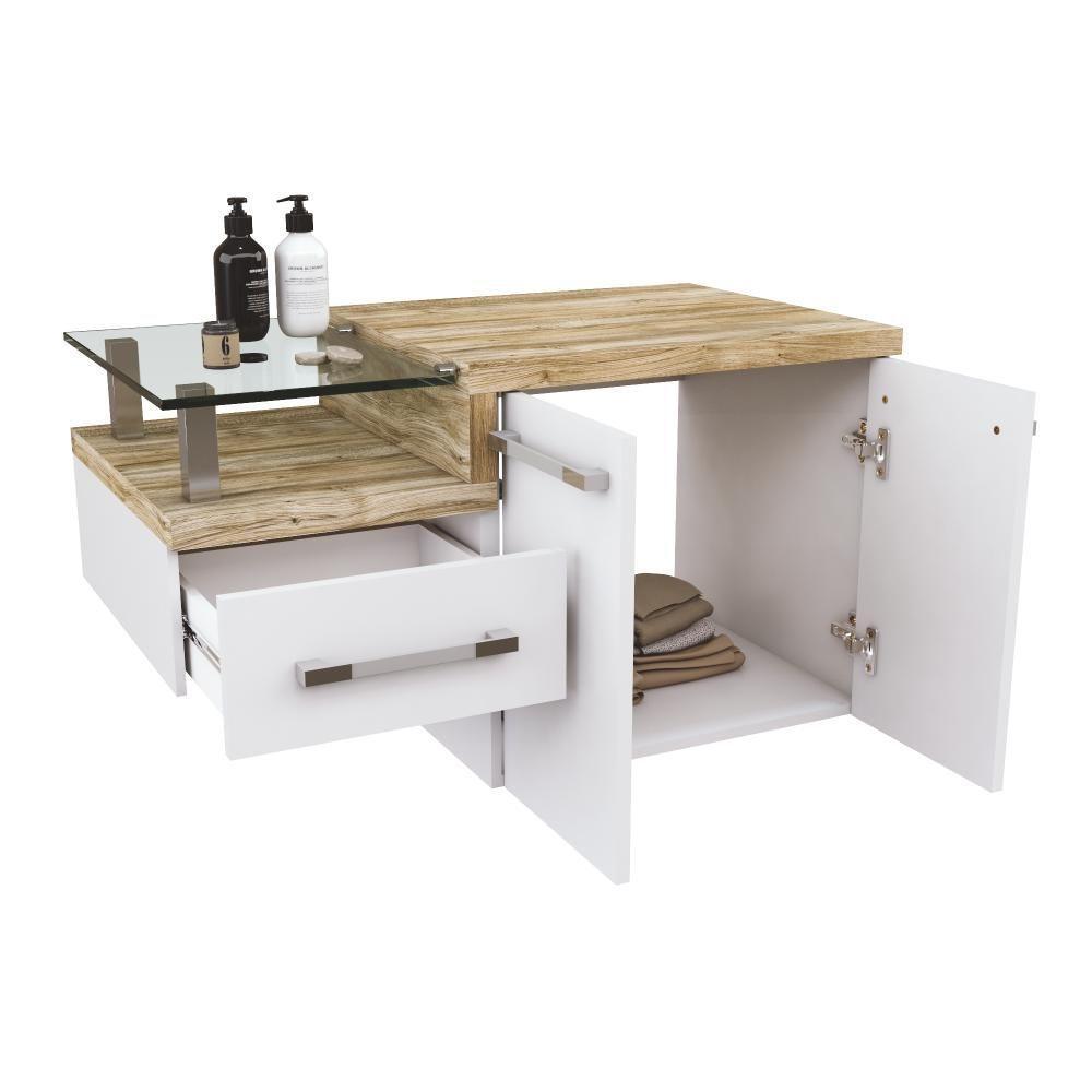 Conjunto Balcão C-cuba F44 Legno 830 Branco Chess C-branco Chess Branco Chess C-carvalho - 2