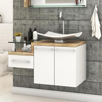 Conjunto Balcão C-cuba F44 Legno 830 Branco Chess C-branco Chess Branco Chess C-carvalho