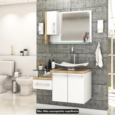 Conjunto Balcão C-cuba F44 Legno 830 Branco Chess C-branco Chess Branco Chess C-carvalho