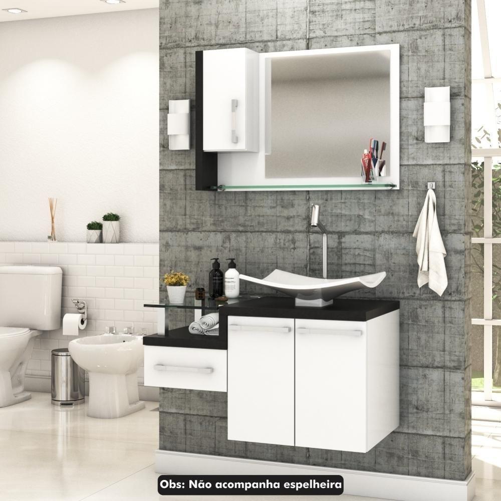 Conjunto Balcão C-cuba F44 Legno 830 Branco Chess C-nogal Branco Chess C-preto ônix - 2