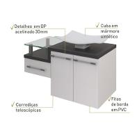 Conjunto Balcão C-cuba F44 Legno 830 Branco Chess C-nogal Branco Chess C-preto ônix - 5