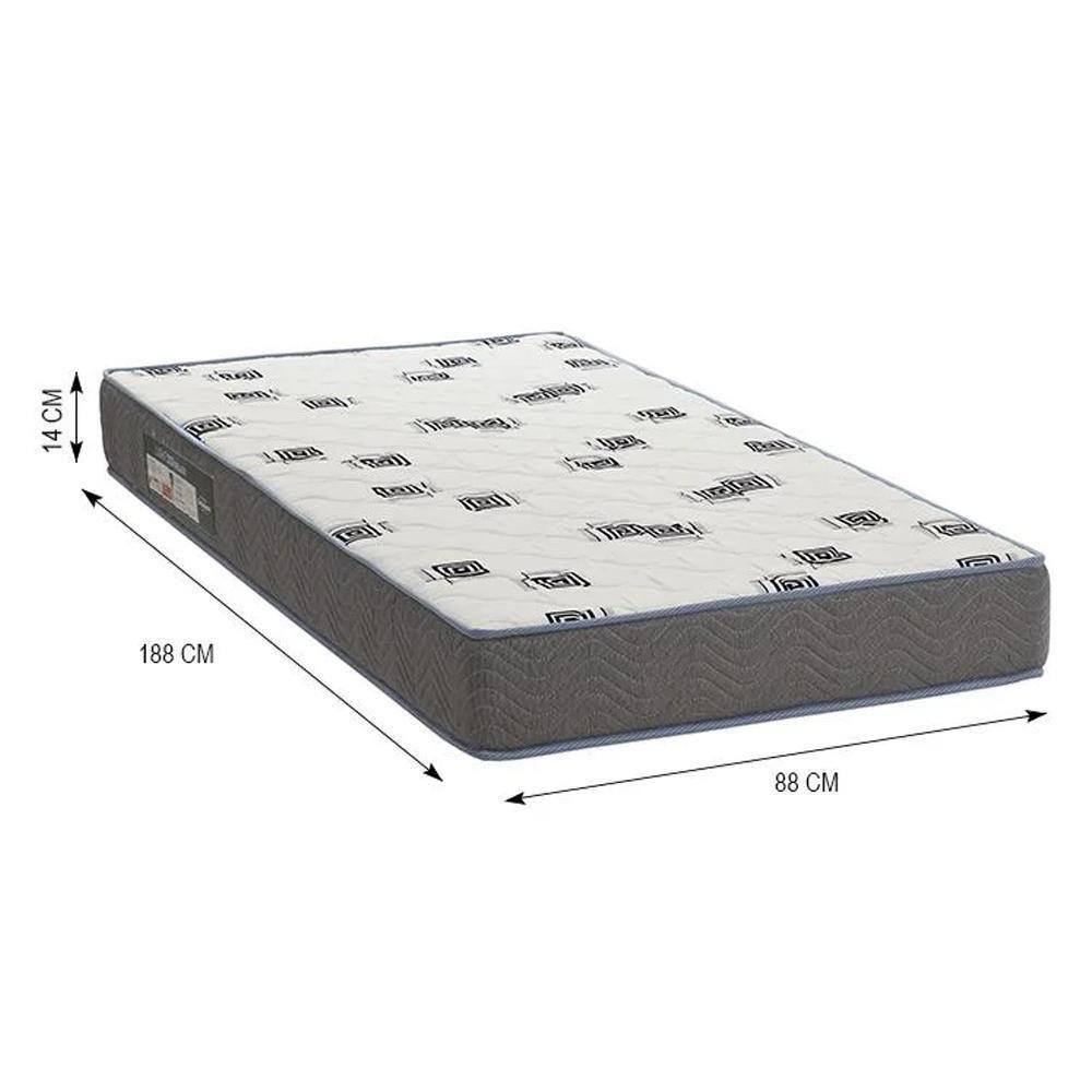 Cama Infantil Solteiro Maria Branco Brilho Com Colchão Light D33 - Móveis Peroba - 5