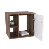 Conjunto Balcão C-cuba R30 E Espelheira Soft 500 Nogal Nogal C-branco Chess - 3