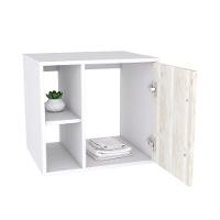 Conjunto Balcão C-cuba R30 E Espelheira Soft 500 Branco Chess C-preto ônix Branco Chess C-snow - 3