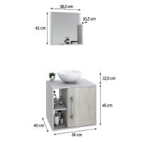 Conjunto Balcão C-cuba R30 E Espelheira Soft 500 Branco Chess C-preto ônix Branco Chess C-snow - 5