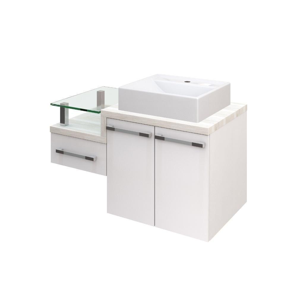 Conjunto Balcão C-cuba Q39 Legno 830 Branco Chess C-preto ônix Branco Chess C-snow - 3