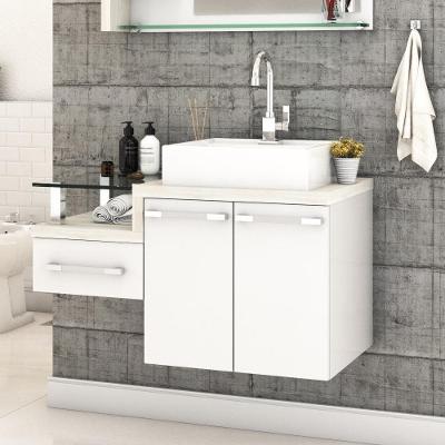Conjunto Balcão C-cuba Q39 Legno 830 Branco Chess C-preto ônix Branco Chess C-snow