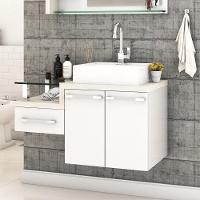 Conjunto Balcão C-cuba Q39 Legno 830 Branco Chess C-preto ônix Branco Chess C-snow - 1