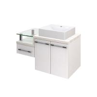 Conjunto Balcão C-cuba Q39 Legno 830 Branco Chess C-preto ônix Branco Chess C-snow - 3