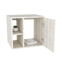 Conjunto Balcão C-cuba R30 E Espelheira Soft 500 Nogal C-preto ônix Snow - 3